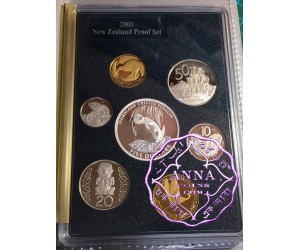 NZ 2005 Proof Set With COA 7 Coins